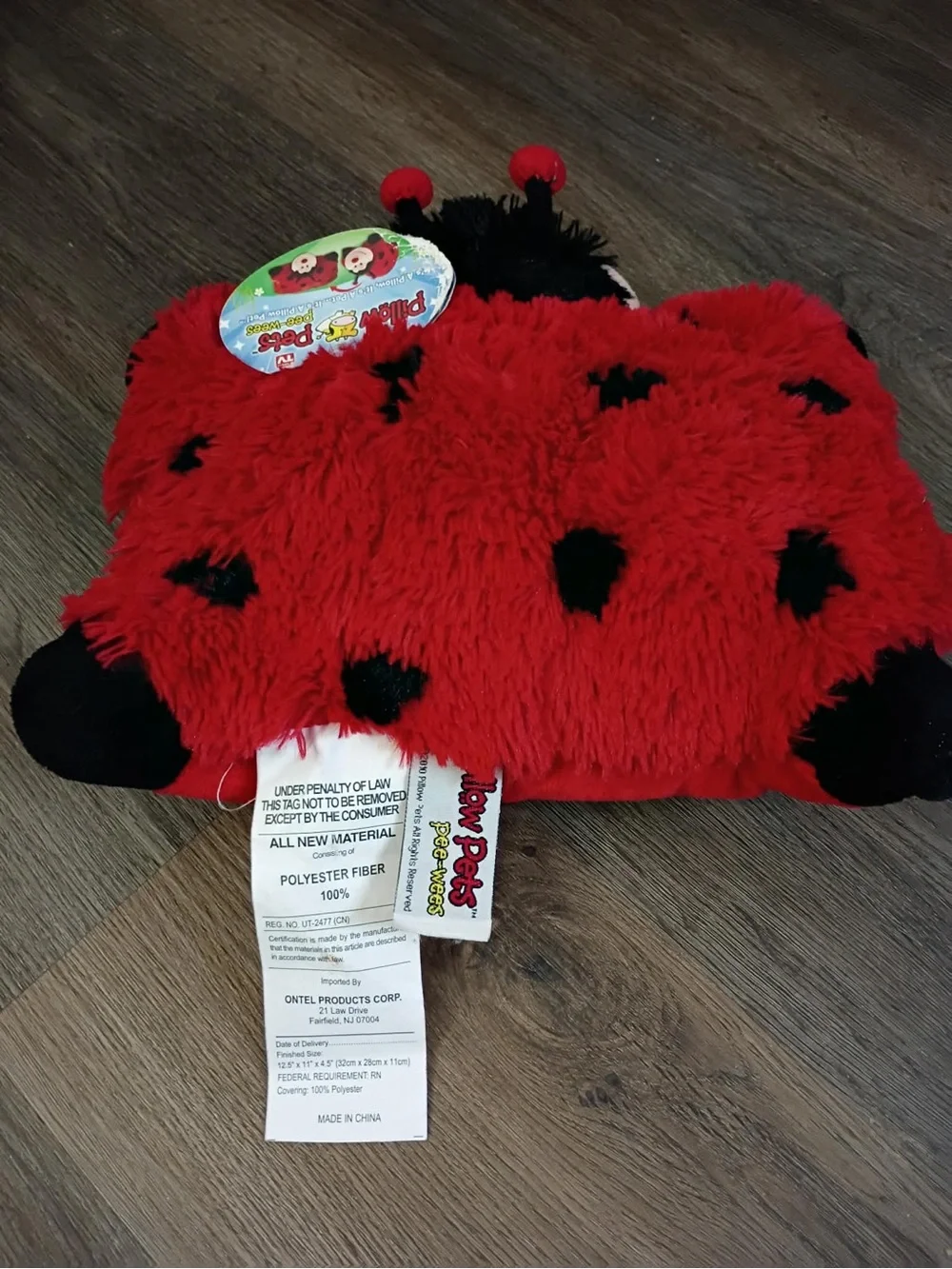 Pillow Pets Ladybug Plush Pillow - Red & Black